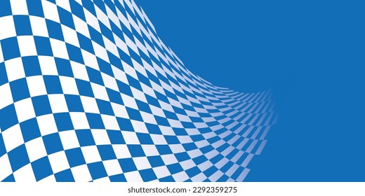 Blue and white checkered abstract background. Race background with space for text. Racing flag vector illustration. Flag race background. 