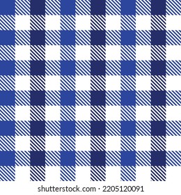 Blue and white checkered background, plaid texture seamless pattern fabric checkered background, gingham background