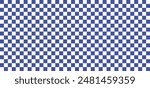 Blue white checkered seamless background. Blue white graphic resource checkered pattern