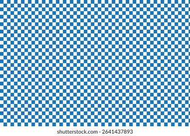 Blue white checkered seamless background. Blue white graphic resource checkered pattern. Japan Tradition background pattern wallpaper design. Pattern of blue squares staggered on a white background.
