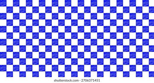 Blue white checkered seamless background. Blue white graphic resource checkered pattern. vector dynamic modern checkered 