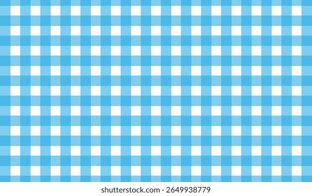 Azul e branco Checkered padrão sem costura Gingham Barbecue pano de fundo, toalha de mesa de piquenique, papel de embrulho ou design têxtil, clássico piquenique têxtil, cobertor, guardanapo de cesta ou toalha de impressão