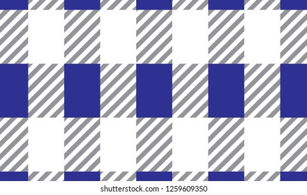 Blue and white checkered tablecloth banner.Texture for : plaid, tablecloths, clothes, shirts, dresses, paper, bedding, blankets, quilts and other textile products. Vector illustration.