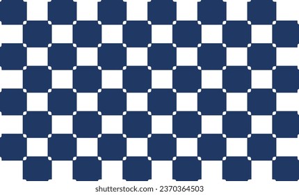 blue and white chess board, blue and white fabric, Two tone blue strip and Checkerboard repeat pattern, replete image, design for fabric design printing or background or print structure
