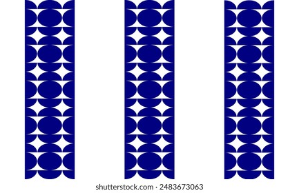 blue and white circle quarter group checker board vertical strip repeat seamless pattern design for endless fabric print patter or background