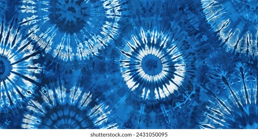 Blue and white color fabric tie dye pattern ink , colorful tie dye pattern abstract background. Tie dye two tone clouds . Shibori, tie dye, abstract batik brush seamless and repeat pattern design.