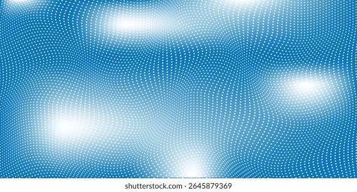 blau-weiße Farbmuster Halbtöne Farbverlauf Textur Hintergrund für Banner
