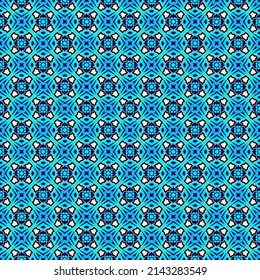 Color azul y blanco textura de patrón y plantilla sin fisuras. Multicolorizado. Diseño gráfico ornamental colorido. Ornamentos de mosaico de colores. Ilustración vectorial. EPS10.