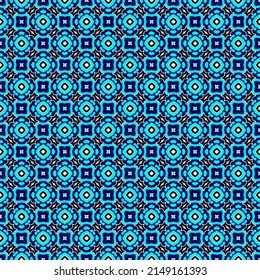 Blue and white color seamless pattern texture and template. Multicolored. Colorful ornamental graphic design. Colored mosaic ornaments. Vector illustration. EPS10.