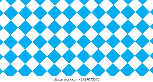 Padrão quadrado de cor azul branco. Textura de cobertor de piquenique.