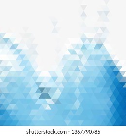 blue and white color.  triangle design. 