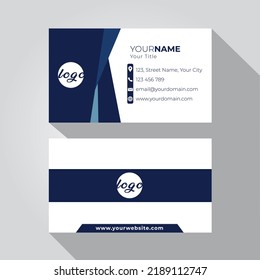 Blue and white color unique cooperate business card and visiting card design