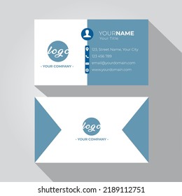 Blue and white color unique cooperate business card and visiting card design