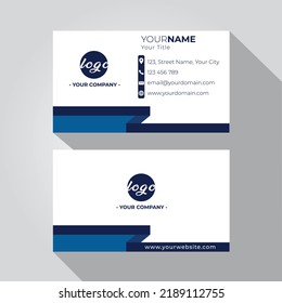 Blue and white color unique cooperate business card and visiting card design