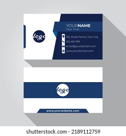 Blue and white color unique cooperate business card and visiting card design