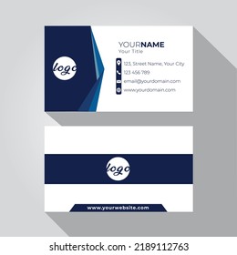 Blue and white color unique cooperate business card and visiting card design