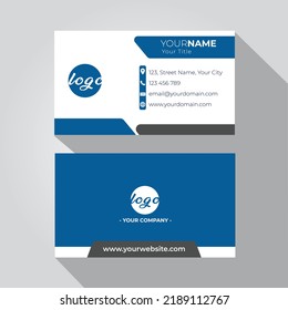 Blue and white color unique cooperate business card and visiting card design