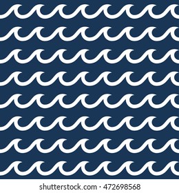 blue and white colored seamless Waves background