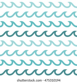 blue and white colored seamless Waves background