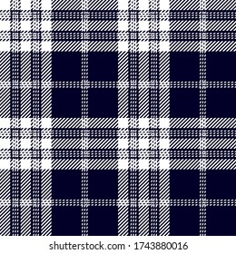 Blue and White colors modern tartan plaid Scottish seamless pattern.Texture from plaid,tablecloths, clothes, shirts, dresses, jacket, skirt, paper, blankets and other textile products.