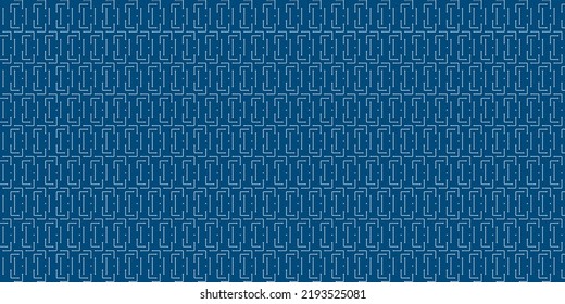 Blue and White Connected Dots, Lines Pattern - Futuristic Minimalist Seamless Grid, Mesh, Geometric Striped and Dotted Pattern, Abstract Vector Background Template for Web and Technology Designs