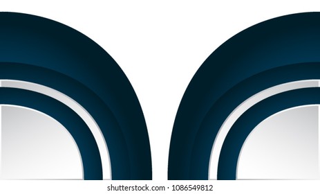 Blue white curve background