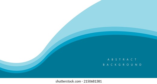 Blue and white curve vector background for corporate concept, template, poster, brochure, website, flyer design. Vector illustration
