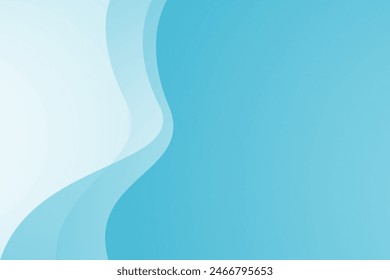 Blue and white curve vector background for corporate concept, template, poster, brochure, website, flyer design. Vector illustration	