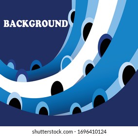 blue white curvilinear background vector illustration