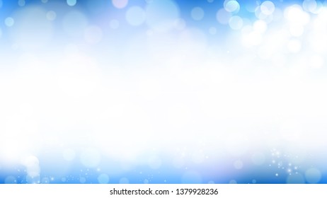 Blue and White Defocused Background Vector Illustration