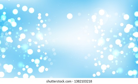 Blue and White Defocused Lights Background Illustrator