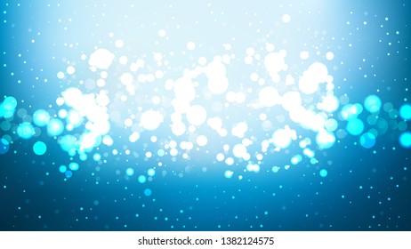 Blue and White Defocused Lights Background Graphic