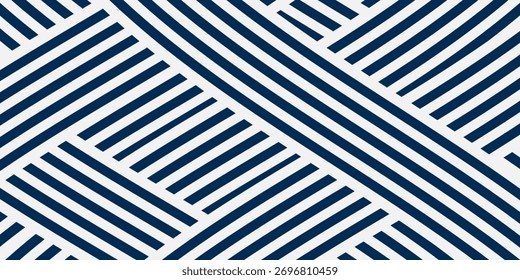 Fondo de patrón geométrico de franja diagonal azul y blanco. Diseño moderno de moda en Ilustración vectorial
