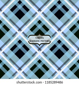 Blue White Diamond Chessboard Background Vector Illustration