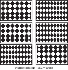 Blue and White Diamond Pattern Vintage Style Red Background