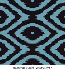 Blue white diamond zigzag sewing art , Ethnicity botanical fashion colorful drawing beautiful textile ornamental ogee endless ornament seamless trendy endless pattern illustration stripe vector print
