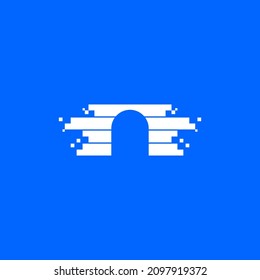 Blue And White Digital Gate Logo