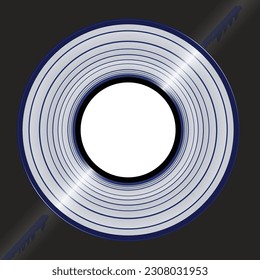 Blue white digital music cd LP design for artists new records