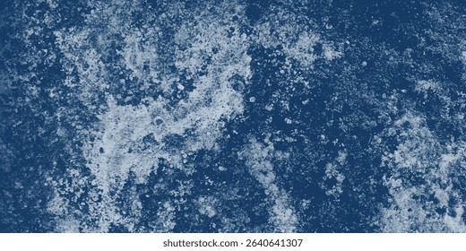Blue and White Distressed Surface Featuring Natural, Cloudy Center Form

