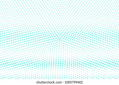 Blue white dotted halftone. Half tone vector background. Pale dotted gradient. Cold palette futuristic texture. Mint blue ink dot on transparent backdrop. Pop art dotwork. Modern design template