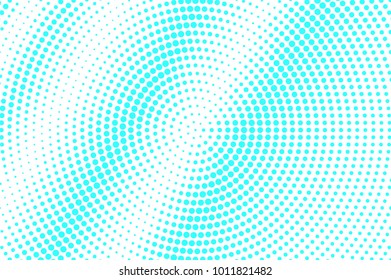 Blue white dotted halftone. Halftone vector background. Grungy striped dotted gradient. Retro futuristic texture. Turquoise dot on transparent backdrop. Abstract half tone. Modern design template