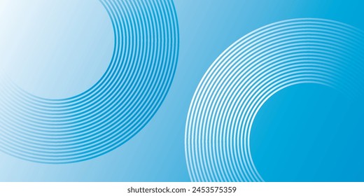 fondo de Vector abstracto dinámico azul y blanco con líneas diagonales. cubierta del Anuncio de la presentación del negocio 3d para la fiesta de la tarde del acontecimiento de ventas. Círculos en movimiento rápido, líneas de ondas suaves y líneas de decoración.