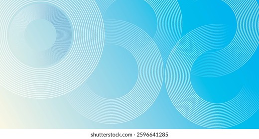 blue and white dynamic abstract vector background with diagonal lines. 3d business presentation banner cover for sales event evening party. Fast moving circles, soft wave lines and decoration lines.