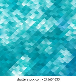 Blue and White Dynamic Background. Vector Mosaic Texture. Abstract Geometric Wallpaper