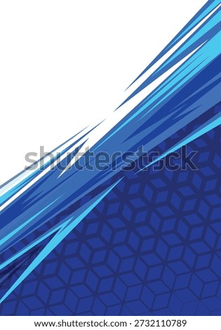 Blue and white dynamic design abstract background for sports jersey and vehicle wrap stickers