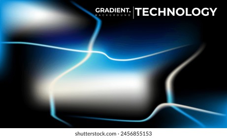 diseño dinámico del Fondo de pantalla del destello azul y blanco sobre fondo negro. diseño del póster de la tecnología. fondo futurista