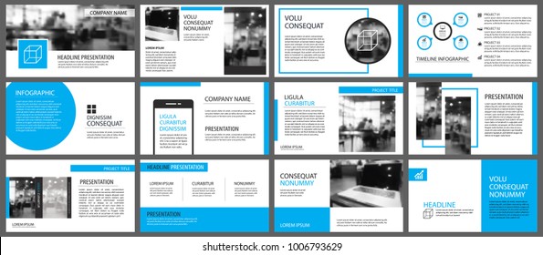 Blue and white element for slide infographic on background. Presentation template. Use for business annual report, flyer, corporate marketing, leaflet, advertising, brochure, modern style. 