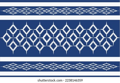 Blue And White Fabric Square Pattern
