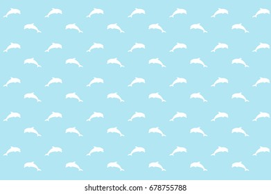 blue white  fish pattern