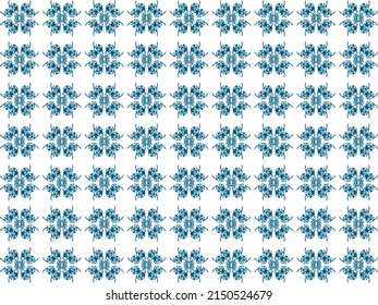blue and white floral pattern